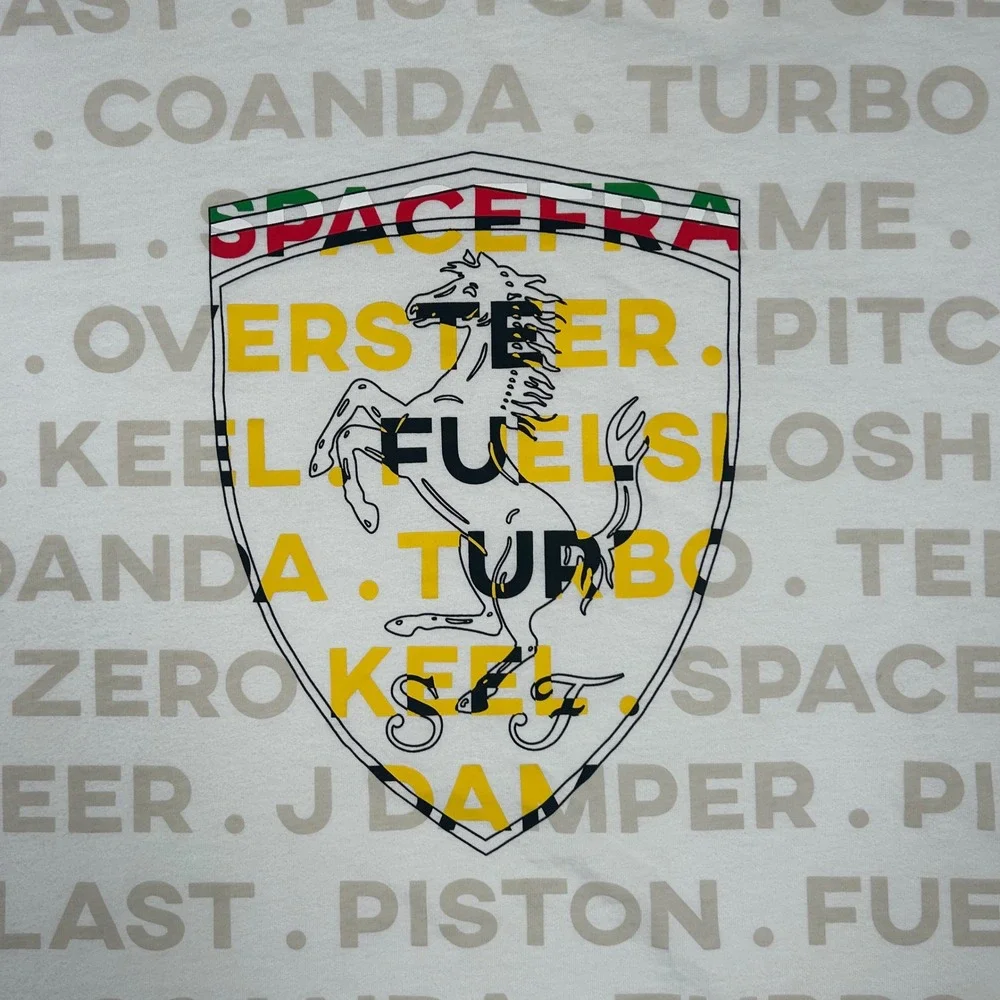 Puma Ferrari T Shirt Mens XXL White Scuderia Racing all over Graphic - Picture 8 of 16